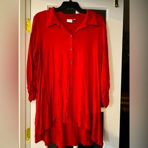 Red long sleeved tunic